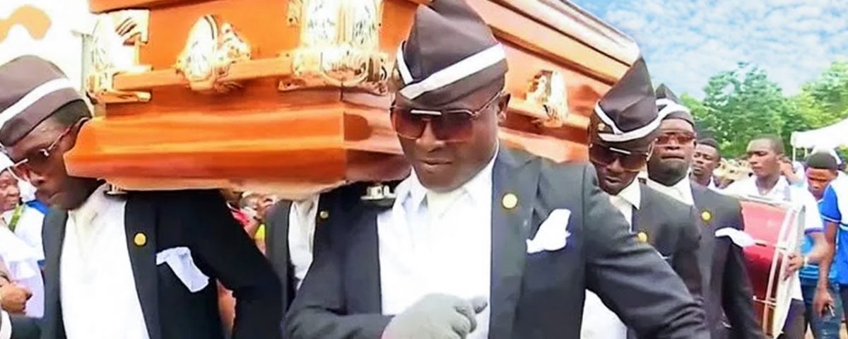 Танцующие негры с гробом мем